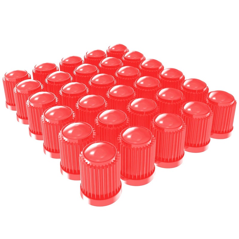 SAMIKIVA (30 Pack) Tire Stem Valve Caps, with O Rubber Ring, Universal Stem Covers for Cars, SUVs, Bike and Bicycle, Trucks, Motorcycles, Airtight Seal Heavy Duty (Red (30 Pack)) - Image 4